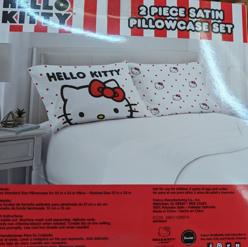🆕📢Last Set....Hello Kitty Satin Pillowcases